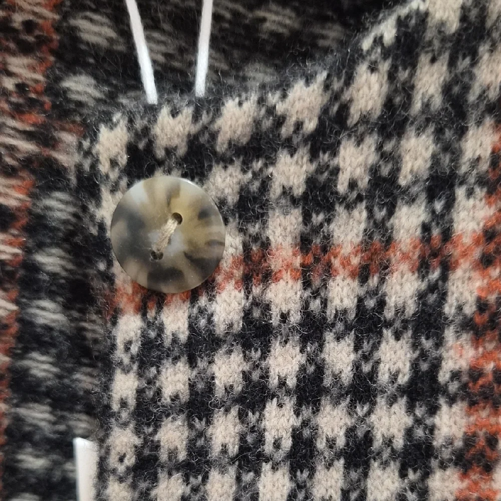 Vince Women's Plaid Blazer in Black and Pink - Picture 5 of 9